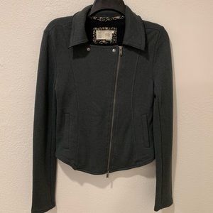 Saturday Sunday Green Asymmetrical ZIP Jacket